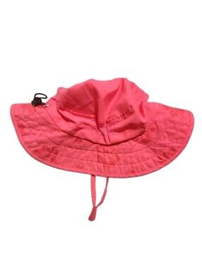 Sun Protection Zone Hot Neon Pink Floral Hibiscus Sun Swim Beach Hat Water Uv